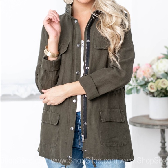 Dear John Jackets & Blazers - DEAR JOHN | Olive Utility Jacket